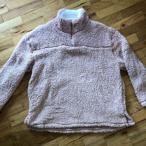 NEW, never worn cozy Sherpa half zip